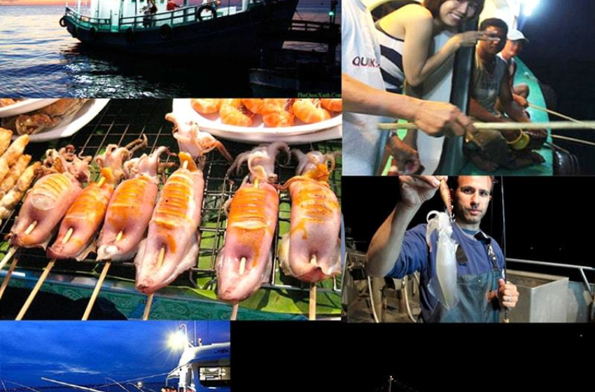 Sunset and Night Squid Fishing Tour