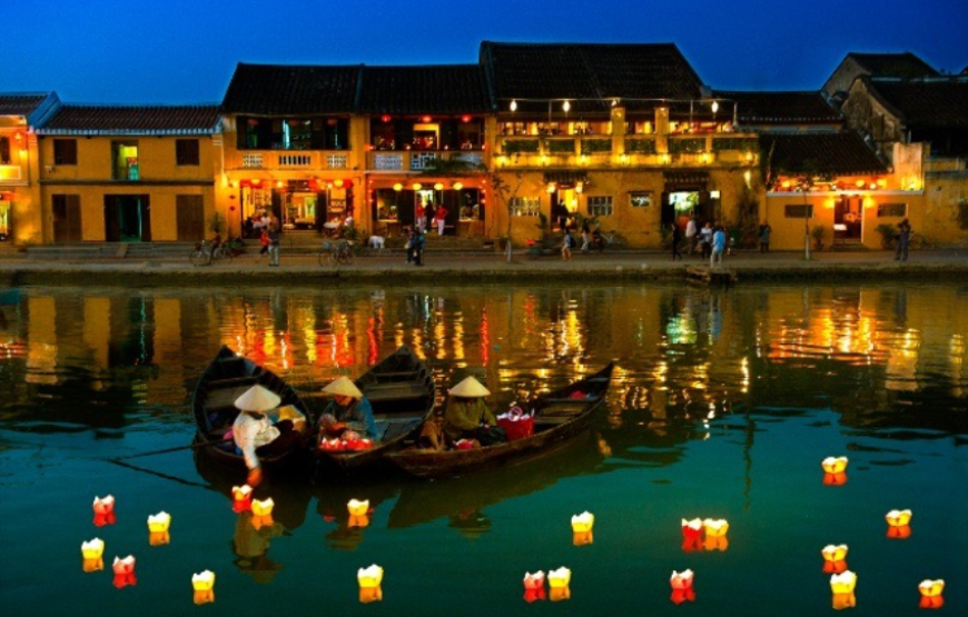 Boat Ride and Release Flower Lantern with Coconut Jungle in Hoi An City