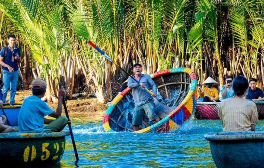 Boat Ride and Release Flower Lantern with Coconut Jungle in Hoi An City