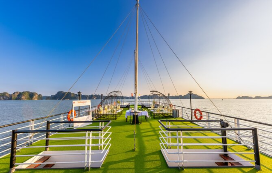 Experience 6 Hours with Halong Heritage Luxury Cruise