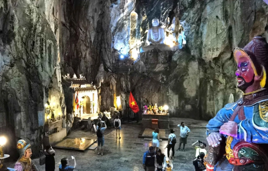 Marble Mountains to Monkey Mountain and Am Phu Cave Morning Tour