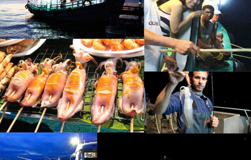 Sunset and Night Squid Fishing Tour